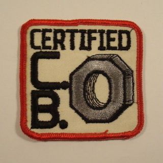 Vintage 1970s CERTIFIED CB NUT Ham Radio Embroidered PATCH