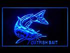 Catfish Bait Fishing Fish Tools Shop Led Light Sign B