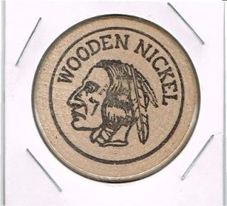 USA Wooden Nickel Chicago Ill. Chicago Cash Register Co.