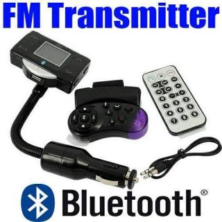 Bluetooth Handsfree Car Kit FM Transmitter  Player w/ Steering 
