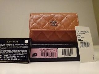 2012 C Chanel Brown Caviar coin and credit card wallet