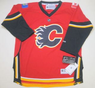 NHL Reebok Calgary Flames Youth Team Hockey Jersey New With all Tags 