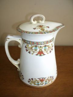 vintage antique empire china pottery pitcher w/ lid old