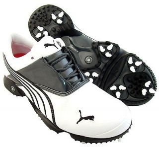 NEW Mens PUMA Jigg Golf Shoes White/Silver/Black   Size 6.5 M   RETAIL 
