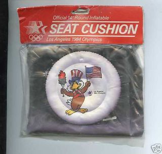 1984 INFLATABLE 14 ROUND SEAT CUSHION L.A. OLYMPICS