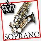 DARK NICKEL and Gold Curved SOPRANO SAX   Bb Saxophone