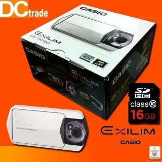 Casio EX TR150 Digital Camera (White) +16GB Class 10 SDHC  English 
