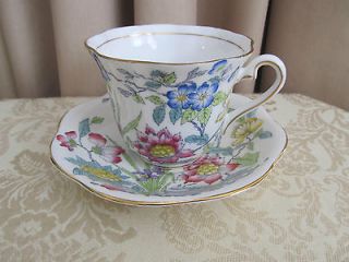 Multi floral TAYLOR & KENT VINTAGE or ANTIQUE BONE CHINA Cup and 