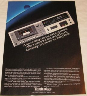 Technics RS M51 Stereo Cassette Deck PRINT AD 1980