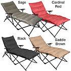 Indoor/ Outdoor Folding Chaise Lounge Chair with Microsuede Seat Cover