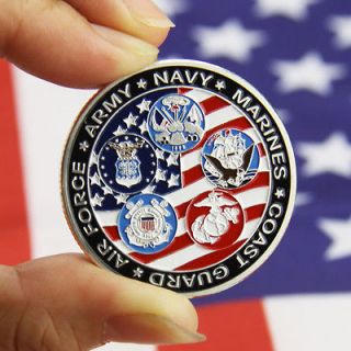   of Defense / Army Navy USAF USMC / Military Challenge Coin / 749