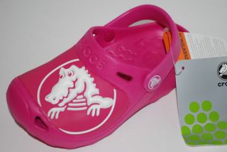 NWT CROCS GABE FUCHSIA pink 12/13 kid clogs shoe sandal