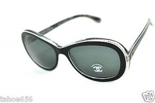 CHANEL Sunglasses 5219 Col. 1312/3F Black White Stripe