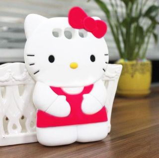 3D Red Hello Kitty Cuty TPU Back Case Cover Skin for Samsung Galaxy S3 