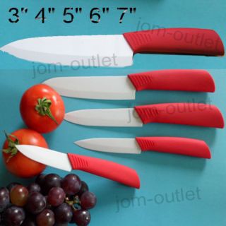 Chef Kitchen Cutlery Red Ceramic knife Knives 5 Size Choice 3 4 5 6 