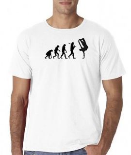 Mens Evolution of Man Break Dance Breakdance Hip Hop T Shirt Tee