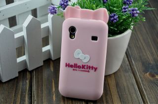Cute Lovely hello kitty BOWKNOT Silicone Case Cover For Samsung Galaxy 