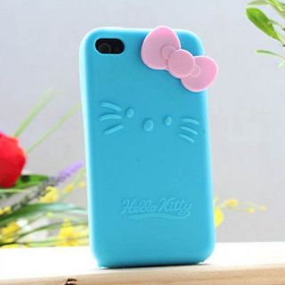 Hello Kitty Blue Silicone Case for iPod iTouch 4 Gen 4G 4TH Back Cover