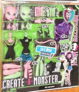   High Cat & Witch Create A Monster New In Box New Release Starter Pack