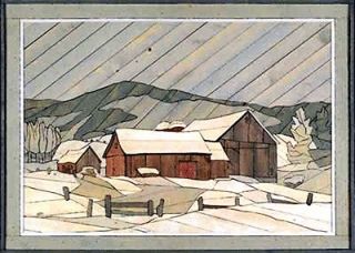   Painting Art Kit, Winter Farm, Frame included A Hobby for All Ages