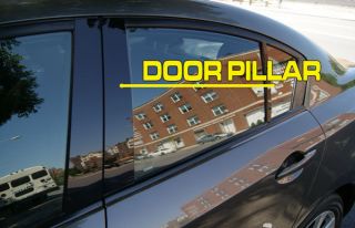 Honda Civic 2012 up Royal Black Glossy B Pillar Door Pillars Window 