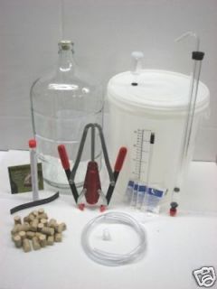 Basic Wine Making Equipment Kit w/Auto Siphon   GLASS