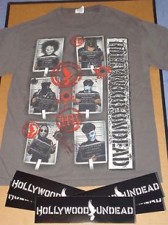 Hollywood Undead American Tragedy Mugshots Line Up M T Shirt w/ 5 FREE 