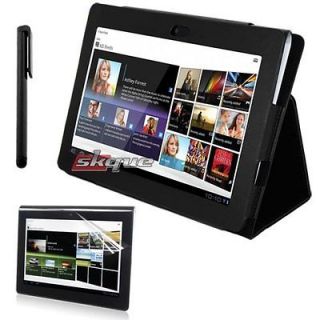 in 1 Travel Accessory Bundle leather case black For Sony Tablet S 16 
