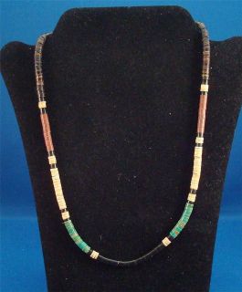 NATIVE AMERICAN SANTO DOMINGO INDIAN JEWELRY BEADED NECKLACE DEANNE 