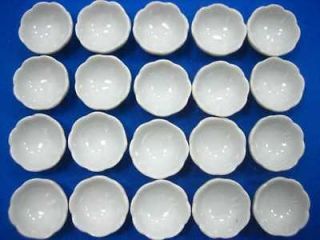   Miniature Ceramic China Kitchen Dinner 20 White Bowl Supply Set CC1E