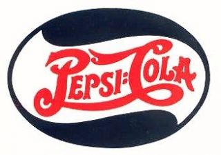 BUY QUALITY 4 ~ Pepsi Cola 2 Oval Decals Cooler , Fountain Soda 