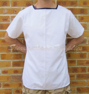  SURPLUS ROYAL NAVY CLASS II MANS & WOMENS WHITE RIG TOP S PARADE/DRESS