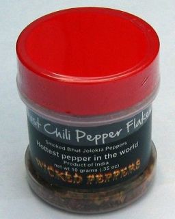 10 Grams Ghost Chili Pepper Flakes (Bhut Jolokia) * SMOKED * (.35 
