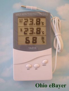 Digital Indoor Outdoor Thermometer and Hygrometer For Household Office