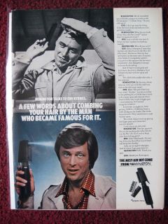 1972 Print Ad REMINGTON Electric Mist Air Hot Comb ~ Edd Byrnes