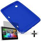 Blue Gel Silicone Case Cover LCD Flim HTC Flyer