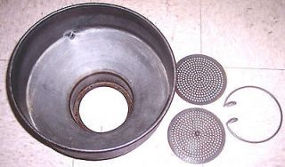 Old Antique Metal Milk Cream Can Dairy Strainer w/Inserts & Clamp 