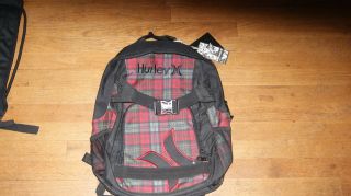 Hurley Backpack Skateboard Motorcross BMX Rollerblade Black Red