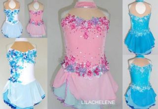 Ice/Roller Figure Skating Dress/Baton Twirling outfit/Tap leotard Made 