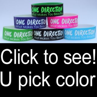   Makes You Beautiful 1D One Direction Wristband 1 Inch Bracelet Band