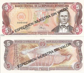 DOMINICAN REPUBLIC 5 Pesos Banknote World Money UNC Currency BILL 