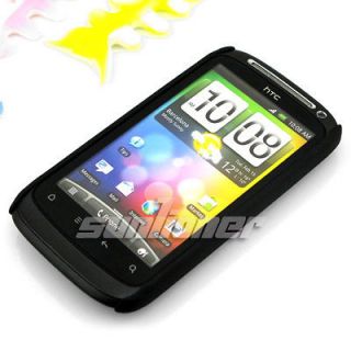 Hard Rubber Case cover for HTC G12 Desire S S510e + LCD Film . BLACK