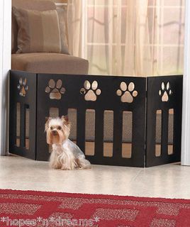 PET DOG GATE PAW PRINT FOLDS FOR STORAGE FITS UP TO 45 WIDE DOORWAY 