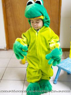 Costume Child Boy Girl Size Medium 4 5 Hooded Frog Pony Plush