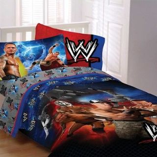 wwe wrestling comforter sheet set twin or full size