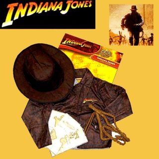 Indiana Jones Action Kit Costume Blister Kit Jacket, Hat, Whip & Map