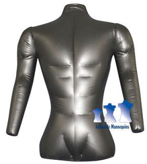 Inflatable Mannequin, Male Torso with Arms Black