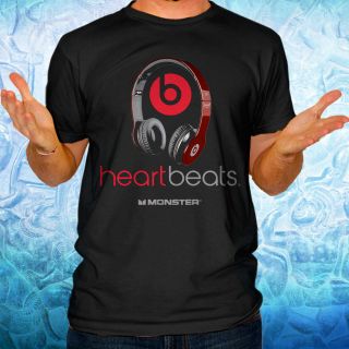 MONSTER HEART BEATS T Shirt Headphone by Dr Dre Black or White Tee 