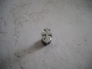 ONE 16g Silver Cross Tragus Labret Cartilage or Earring.