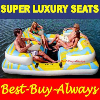 Newly listed Intex Oasis Paradise Island Inflatable Raft Water Lounge 